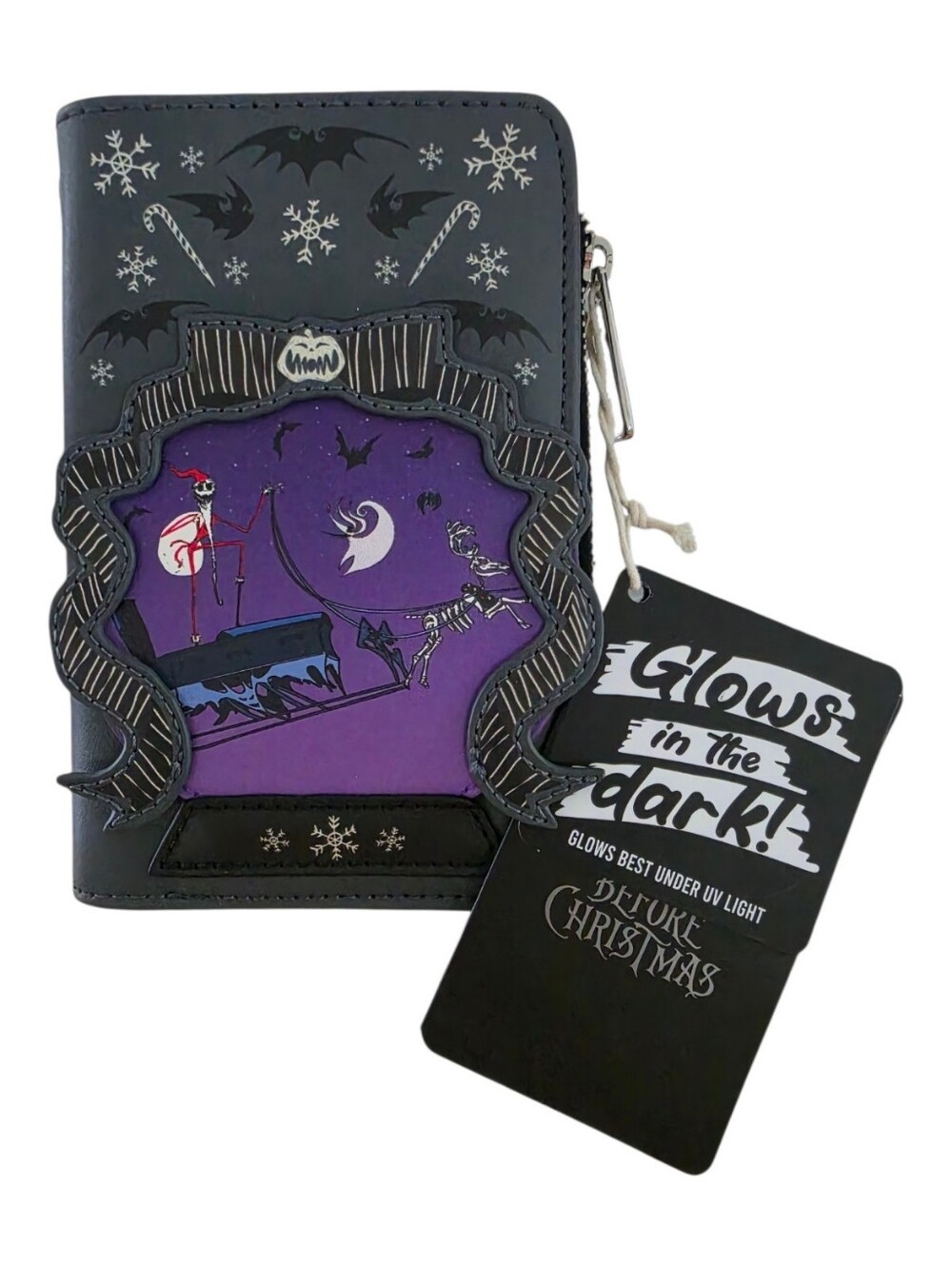Loungefly Nightmare Before Christmas Glow in the Dark Wallet NWT - Picture 3 of 7